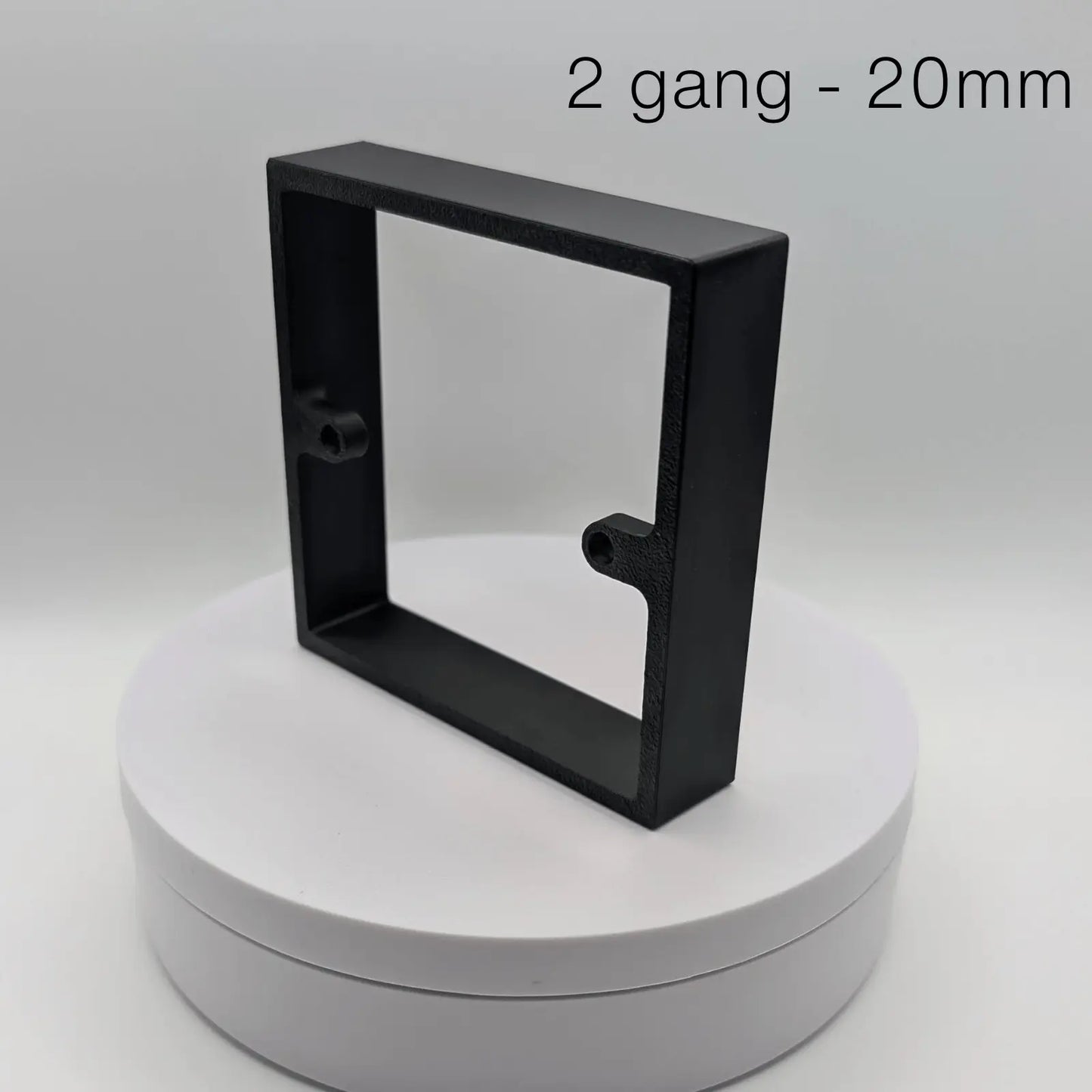 Black Socket Switch Spacer - 10,15 & 20mm - Single & Double - Back Box Extender - Alchemy Collectives