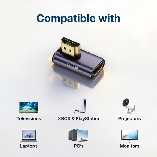 Right Angle HDMI-Compatible 2.1 Adapter - Alchemy Collectives