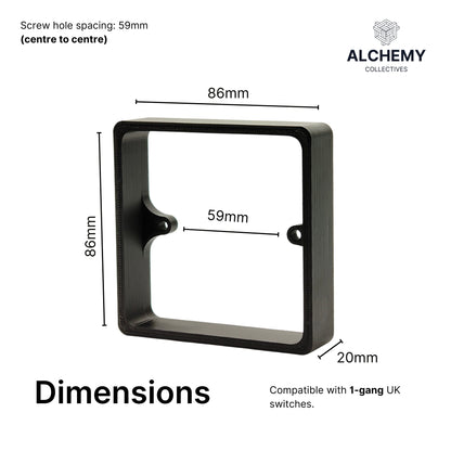 1 Gang Socket Spacer | 10mm, 15mm, 20mm – product_color , by Alchemy Collectives