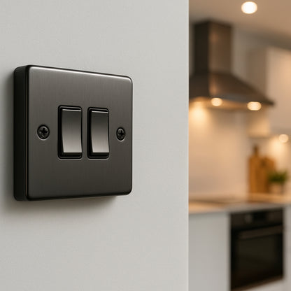 Black Socket Switch Spacers - 10mm, 15mm & 20mm - Single & Double