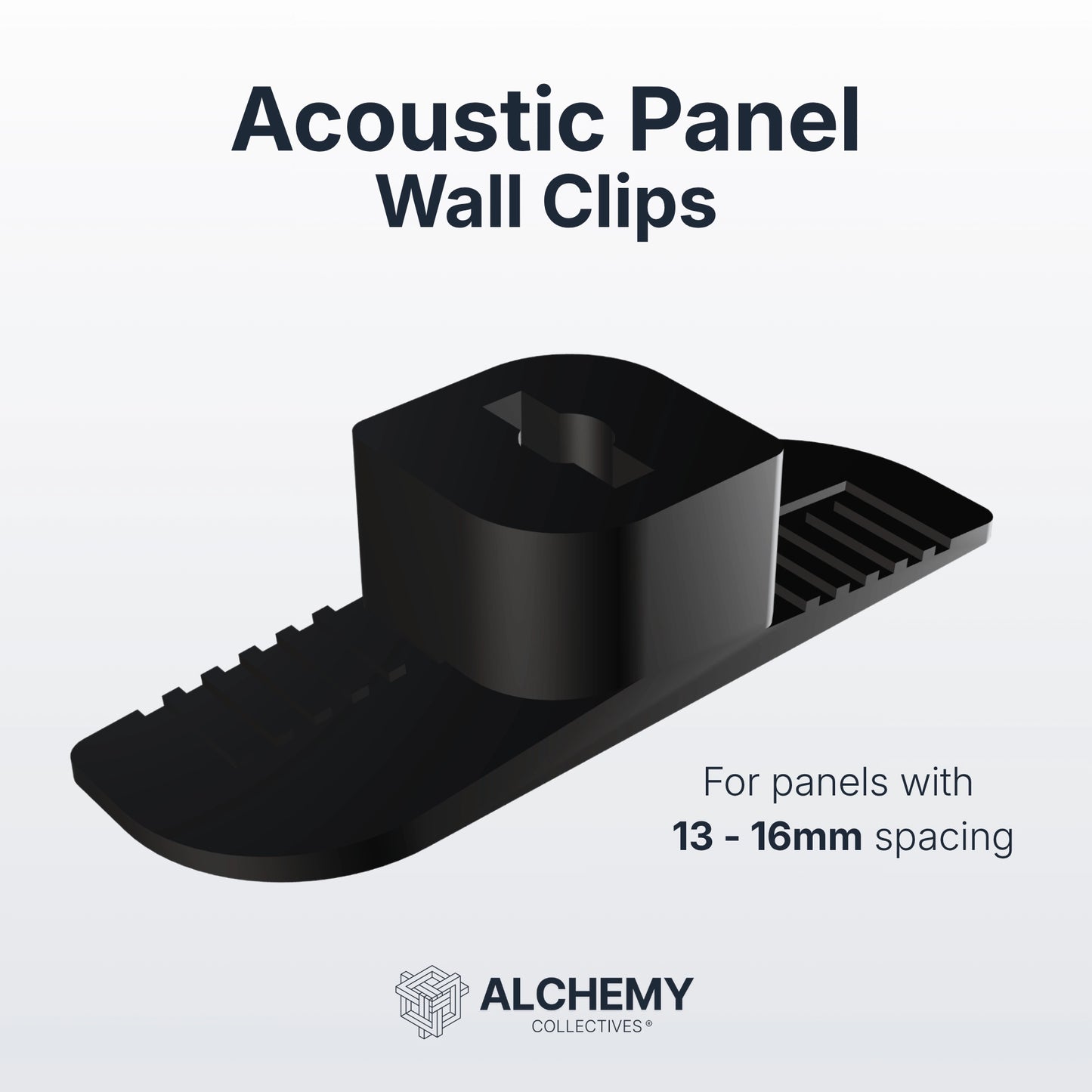 Acoustic Wall Panel Clips (No Drill Fixing) - Alchemy Collectives