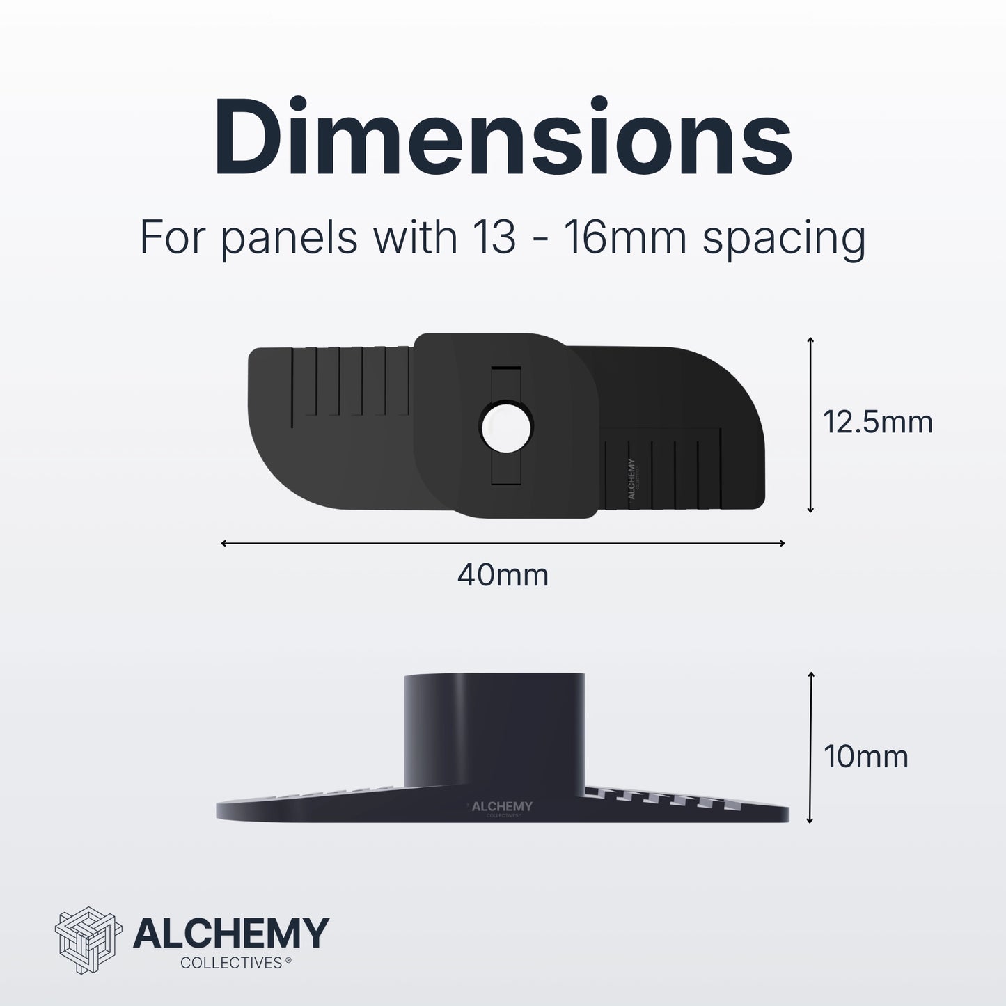 Acoustic Wall Panel Clips (No Drill Fixing) - Alchemy Collectives
