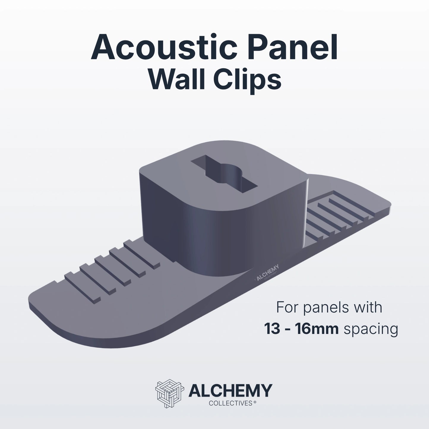 Acoustic Wall Panel Clips (No Drill Fixing) - Alchemy Collectives