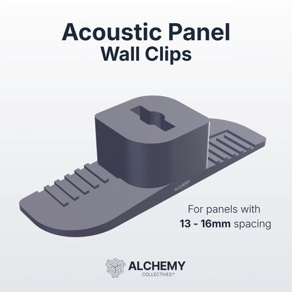 Acoustic Wall Panel Clips (No Drill Fixing) - Alchemy Collectives