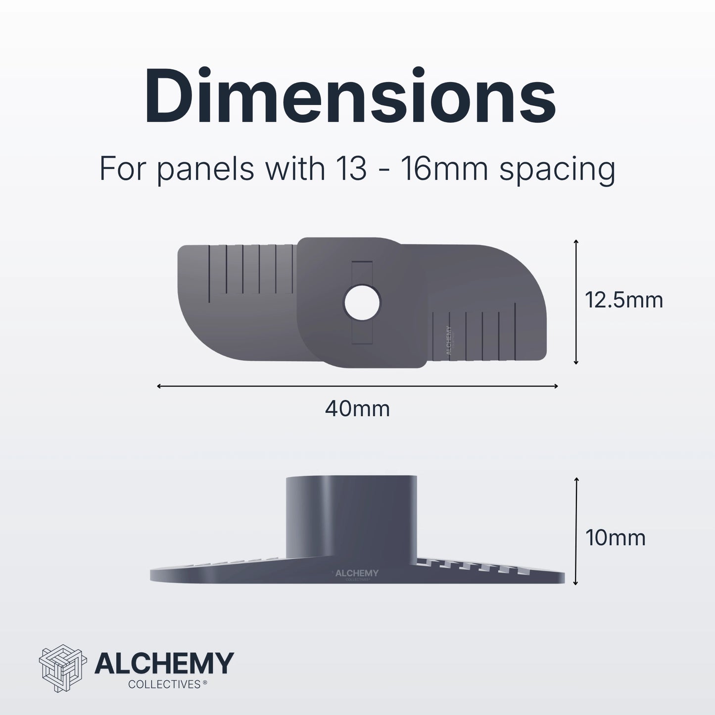 Acoustic Wall Panel Clips (No Drill Fixing) - Alchemy Collectives