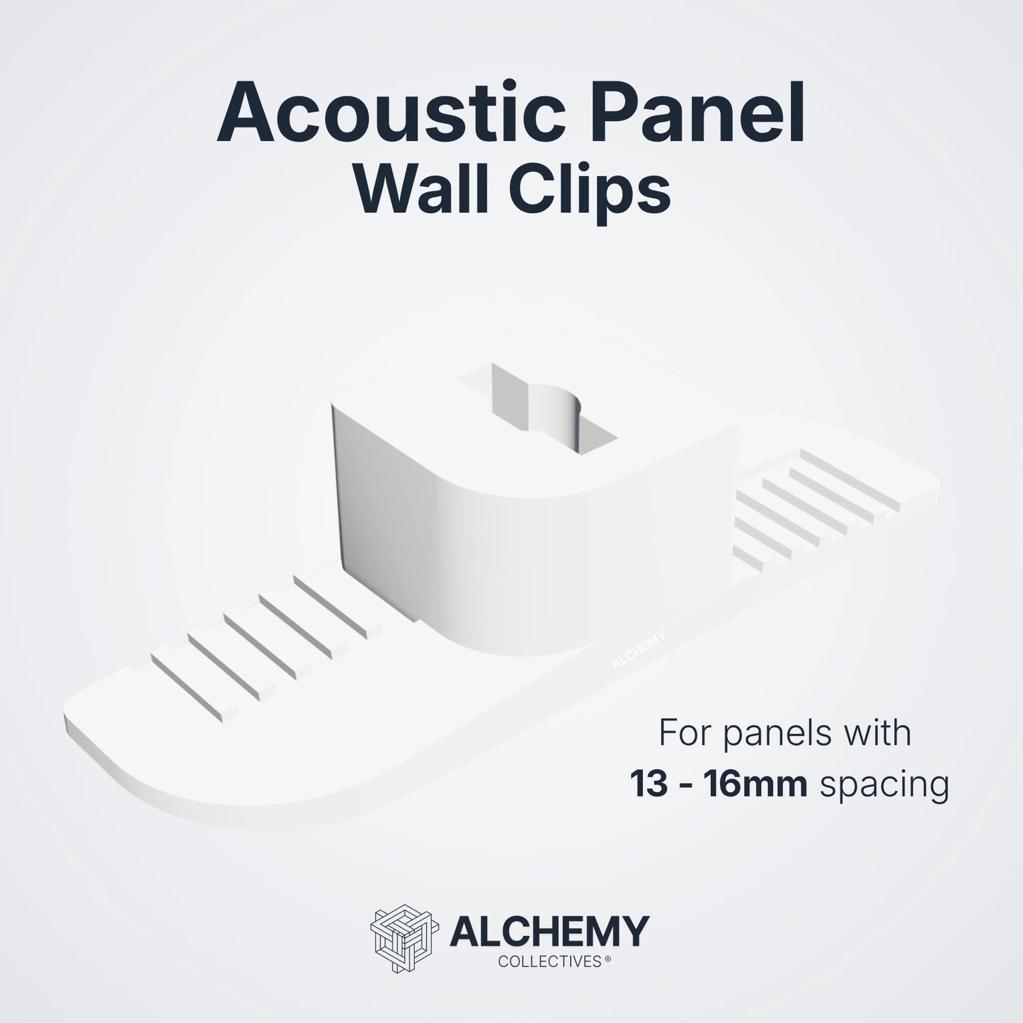 Acoustic Wall Panel Clips (No Drill Fixing) - Alchemy Collectives
