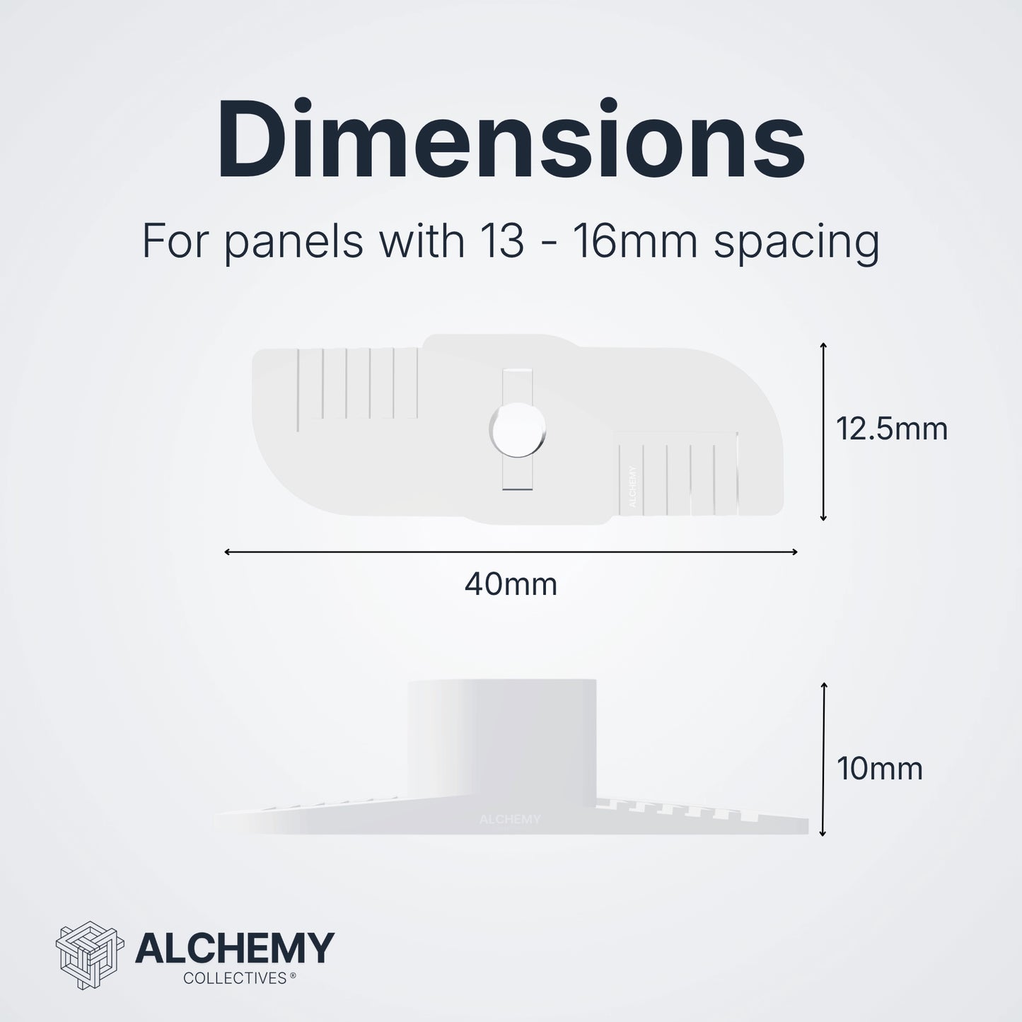 Acoustic Wall Panel Clips (No Drill Fixing) - Alchemy Collectives
