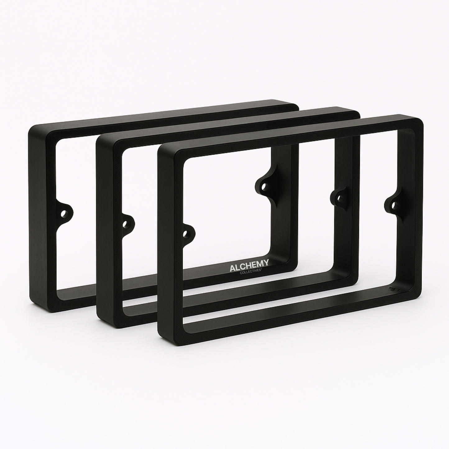 Black Socket Switch Spacers - 10mm, 15mm & 20mm - Single & Double