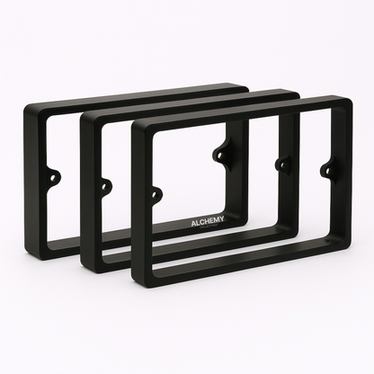 Black Socket Switch Spacers - 10mm, 15mm & 20mm - Single & Double