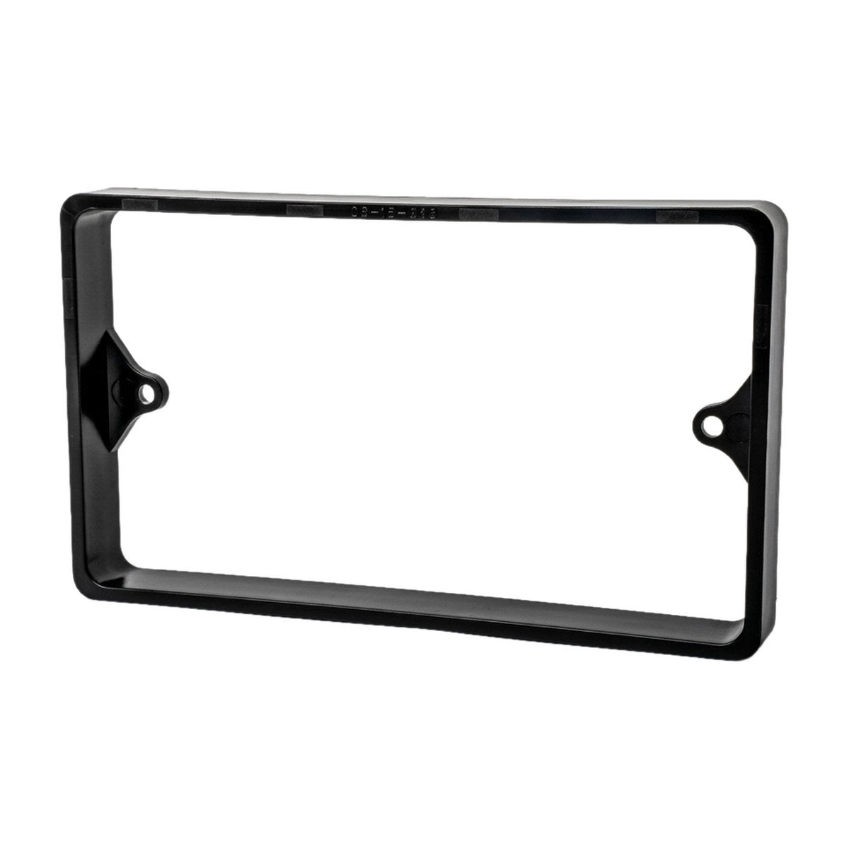Alchemy Collectives 15mm black double socket spacer (2 gang back box extender), front view