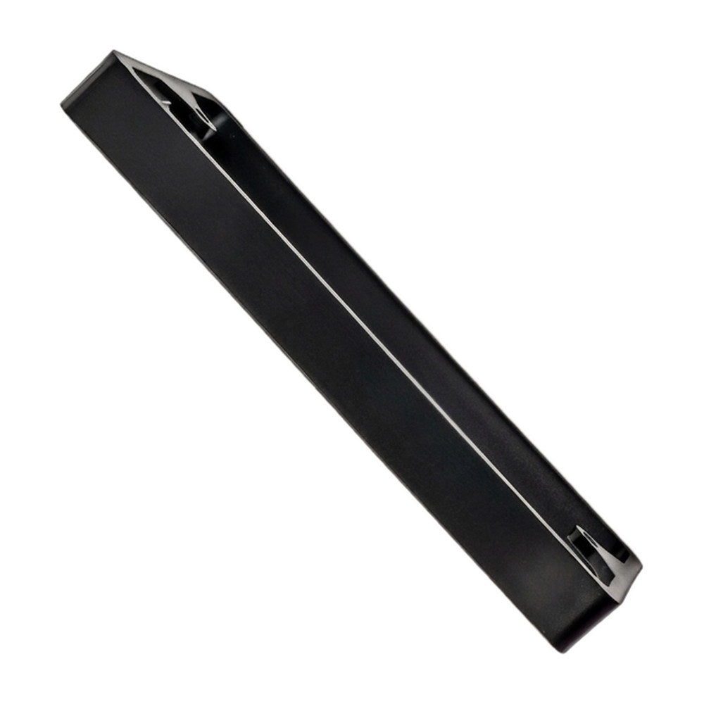 Alchemy Collectives 15mm black double socket spacer (2 gang back box extender), view from above
