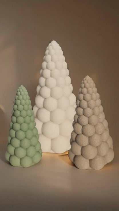 Boucle Teddy-Inspired Tree Christmas Ornament