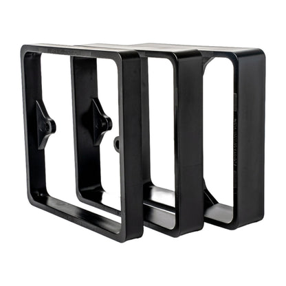 Alchemy Collectives black single socket spacers in 10mm, 15mm and 20mm depths, side by side
