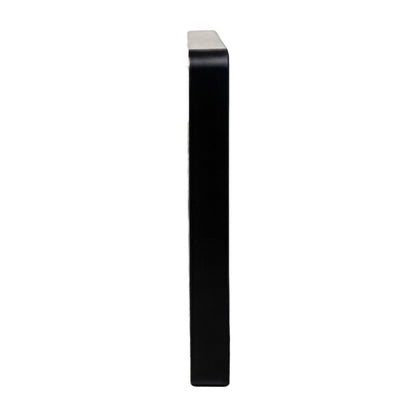 Alchemy Collectives 10mm black single socket spacer (1 gang back box extender), side view showing depth