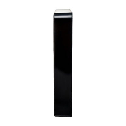 Alchemy Collectives 15mm black single socket spacer (1 gang back box extender), side view showing depth