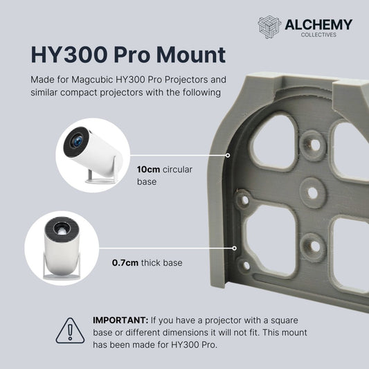 Wall & Ceiling Projector Mount | Compatible with HY300 Pro – product_color , by Alchemy Collectives